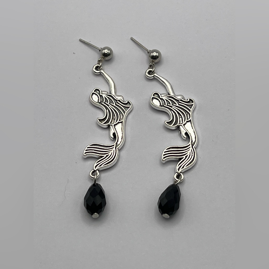 Retro Silver Mermaid Dangle Earrings - Stylish Trendy Mermaid Earrings 22$